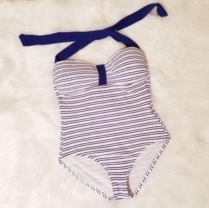 Tommy Bahama Striped Halter One Piece Size 8